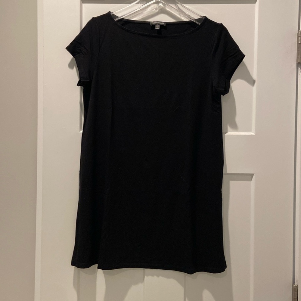 Black short sleeve Eileen Fisher tunic tee size S / P